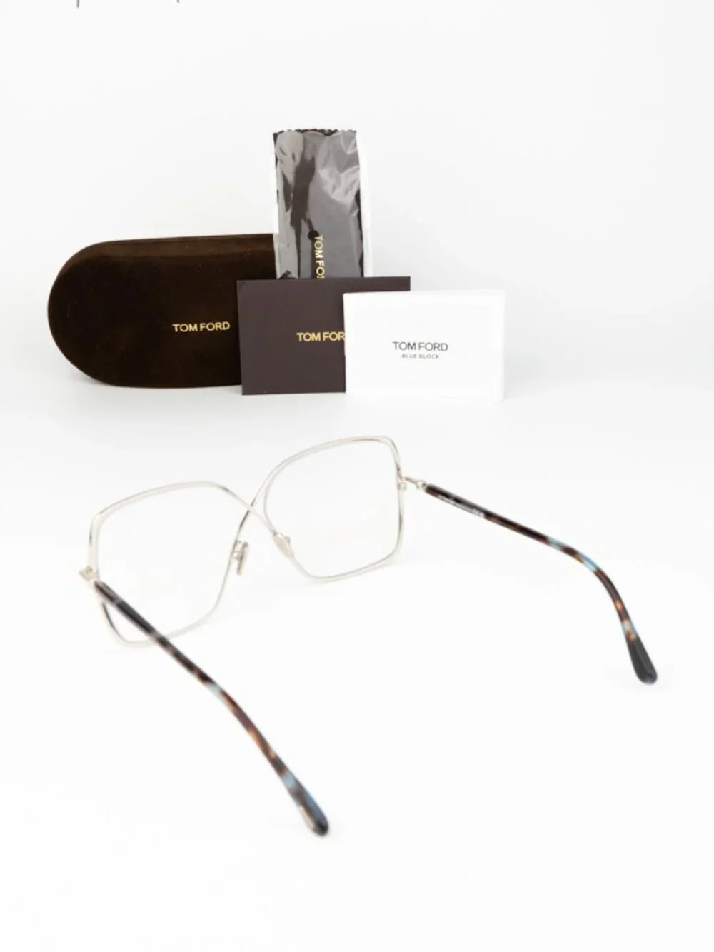 Tom Ford Women Eyeglasses Palladium Butterfly FT5841-B 016 NEW AUTHENTIC